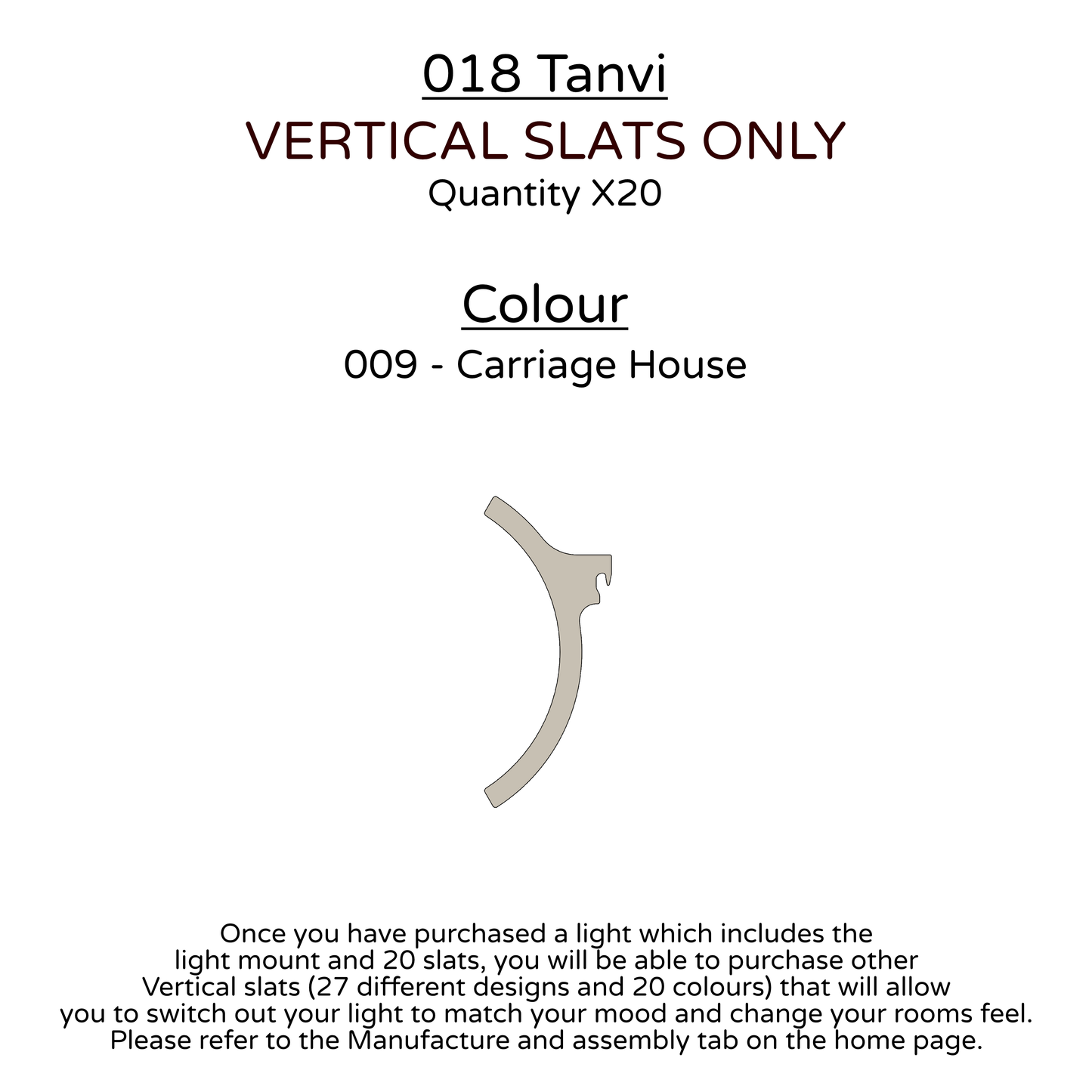 Ceiling Light - Vertical Slats - 018 Tanvi