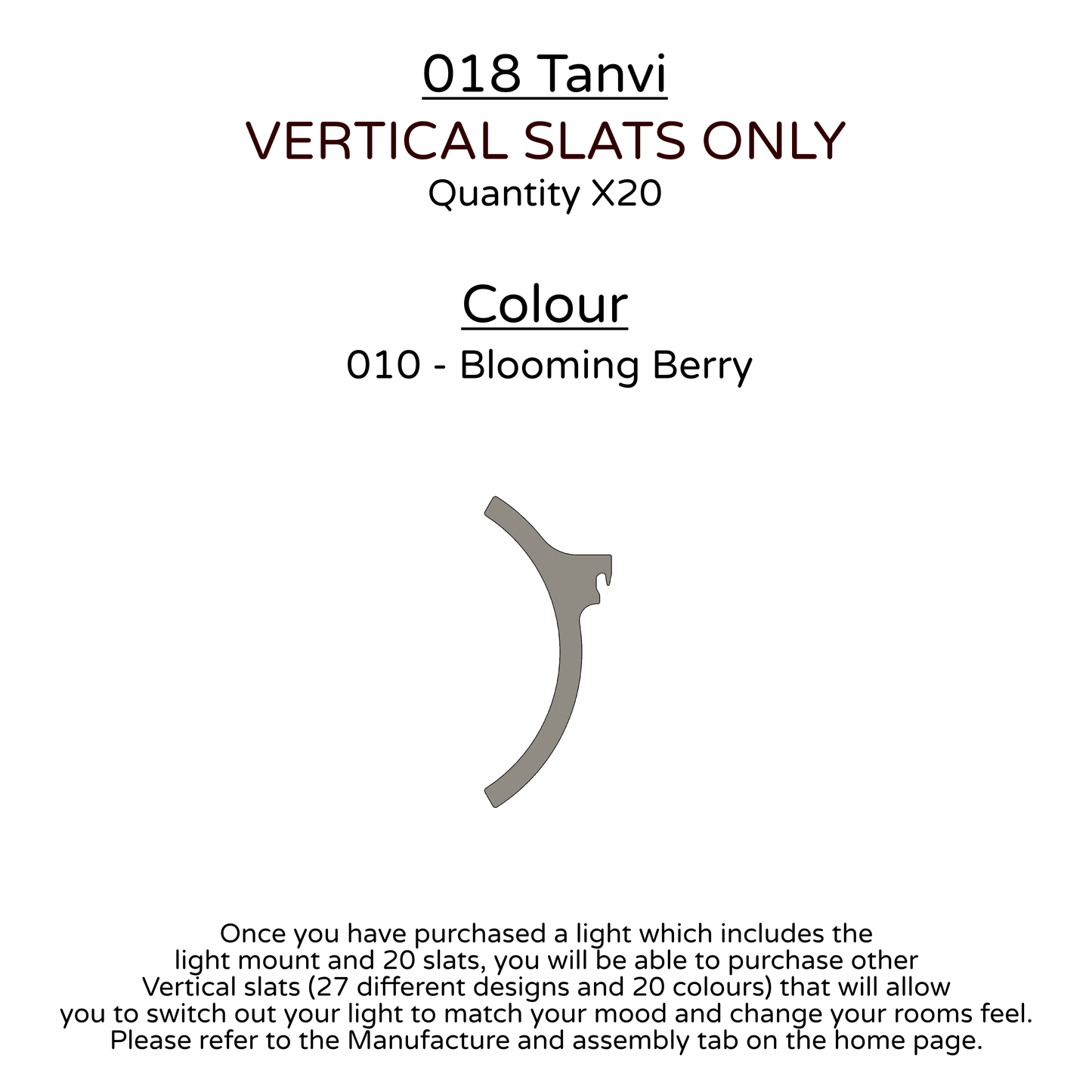 Ceiling Light - Vertical Slats - 018 Tanvi