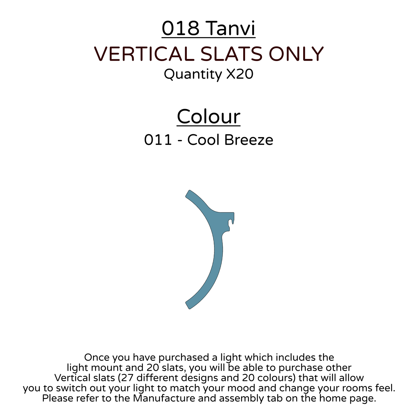 Ceiling Light - Vertical Slats - 018 Tanvi