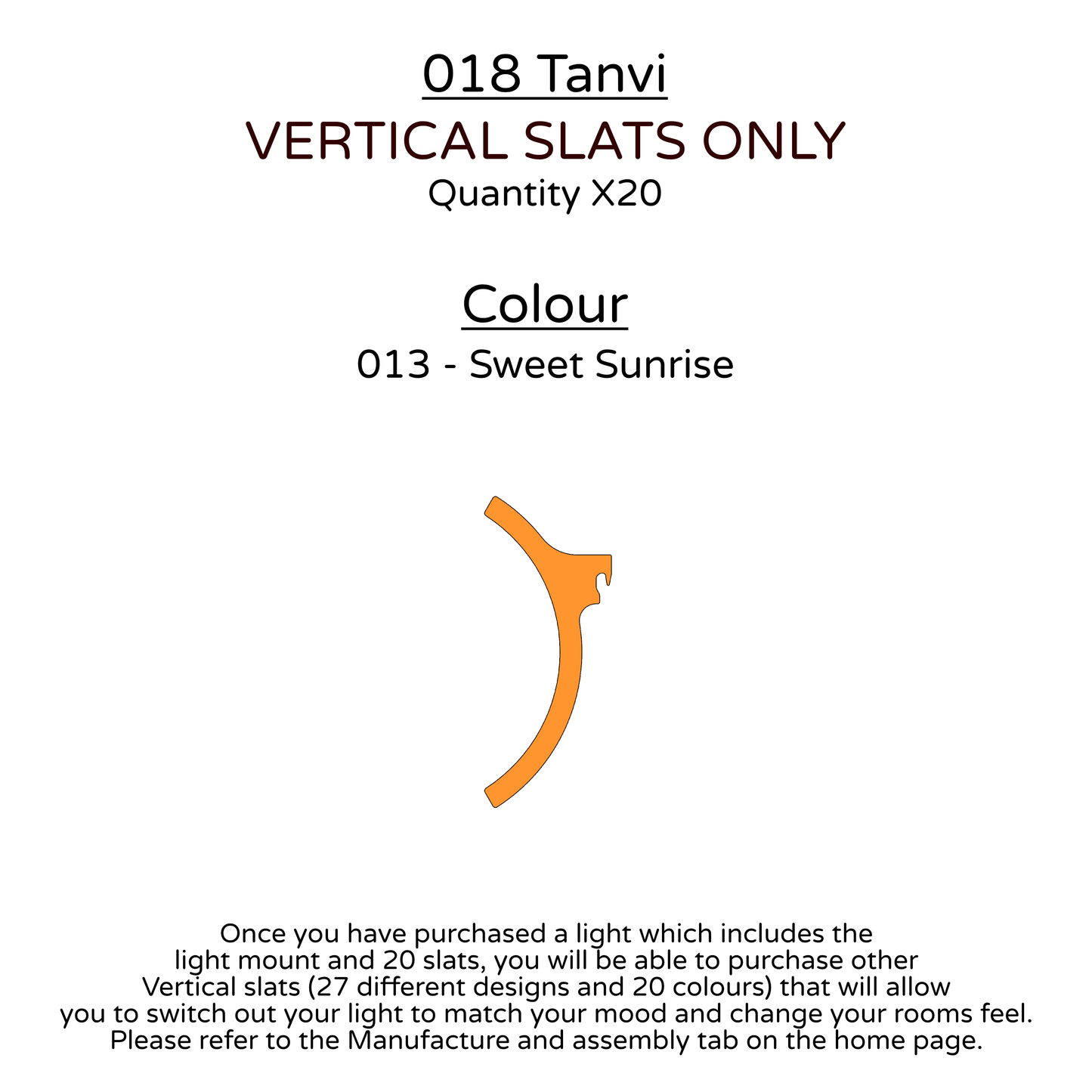 Ceiling Light - Vertical Slats - 018 Tanvi