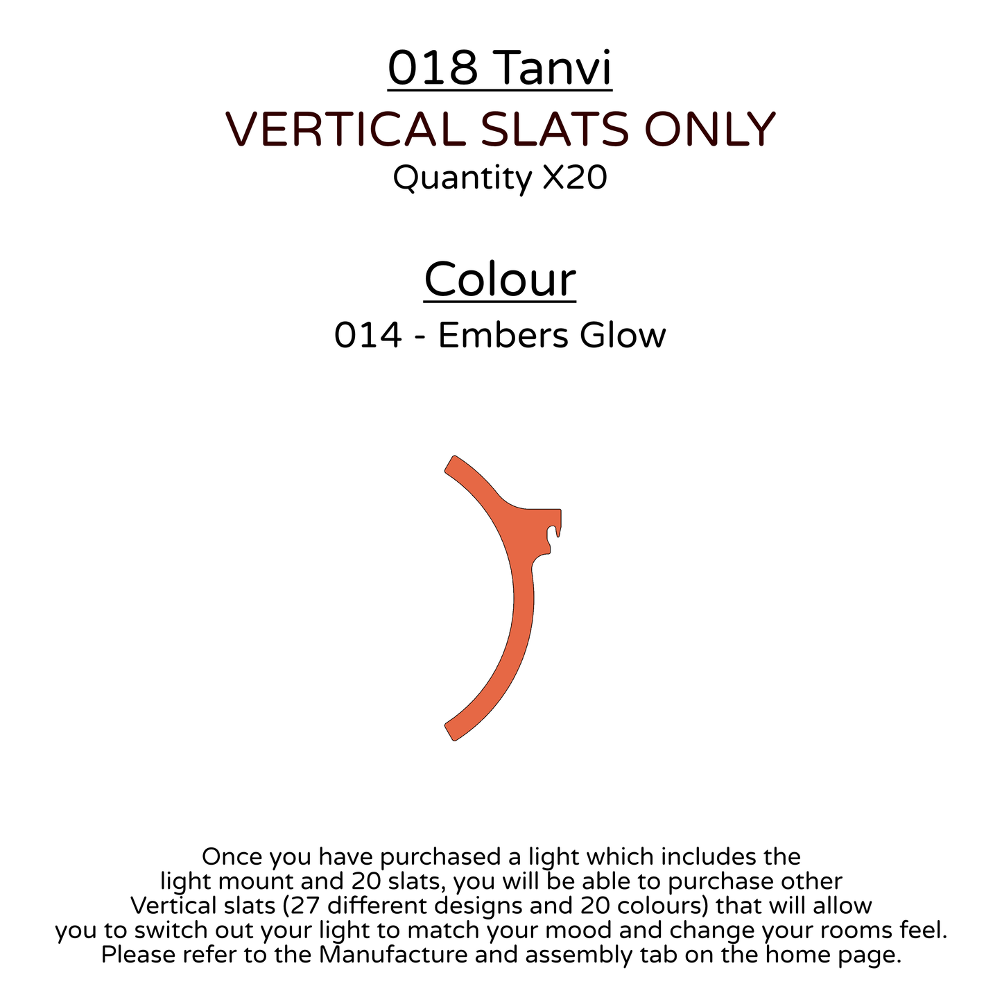 Ceiling Light - Vertical Slats - 018 Tanvi