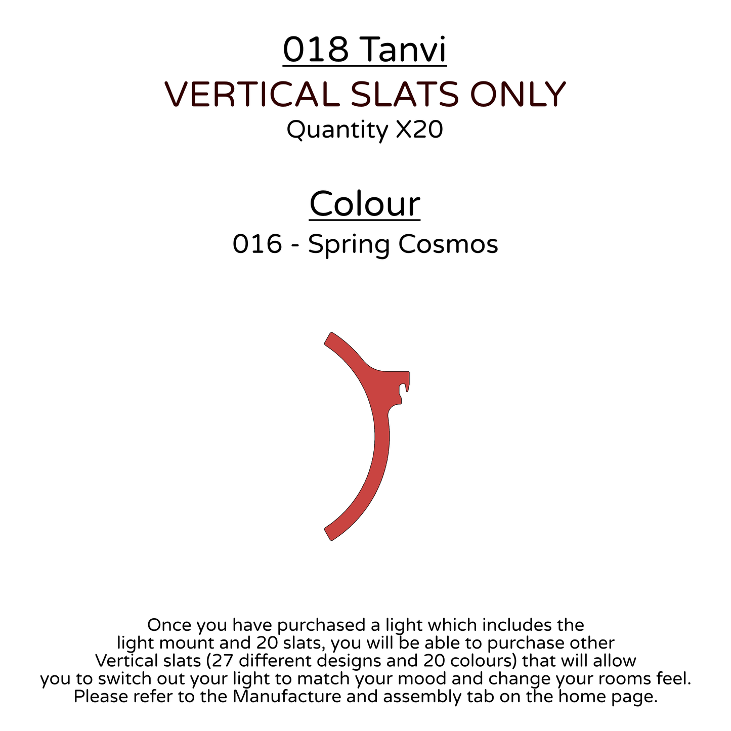 Ceiling Light - Vertical Slats - 018 Tanvi