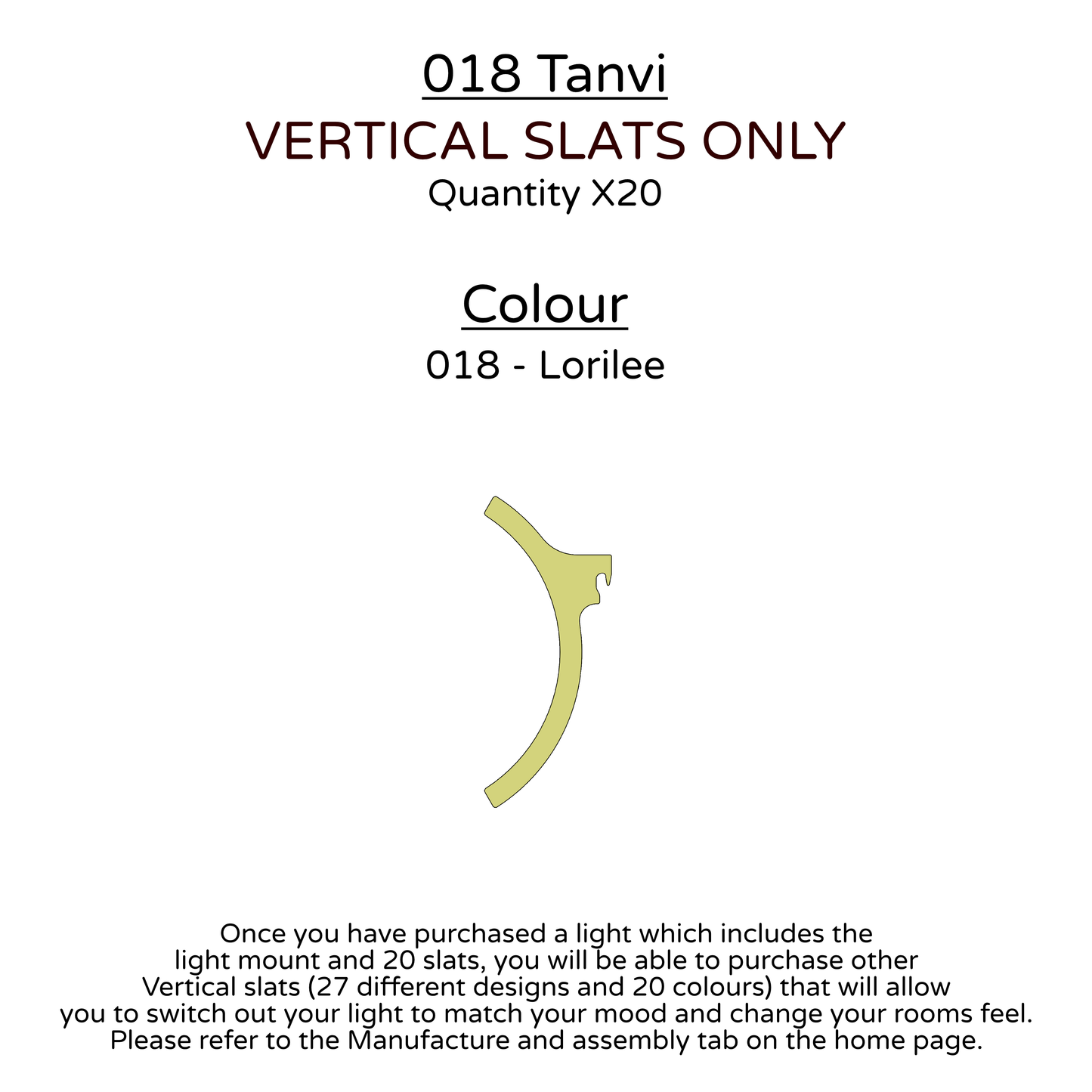 Ceiling Light - Vertical Slats - 018 Tanvi