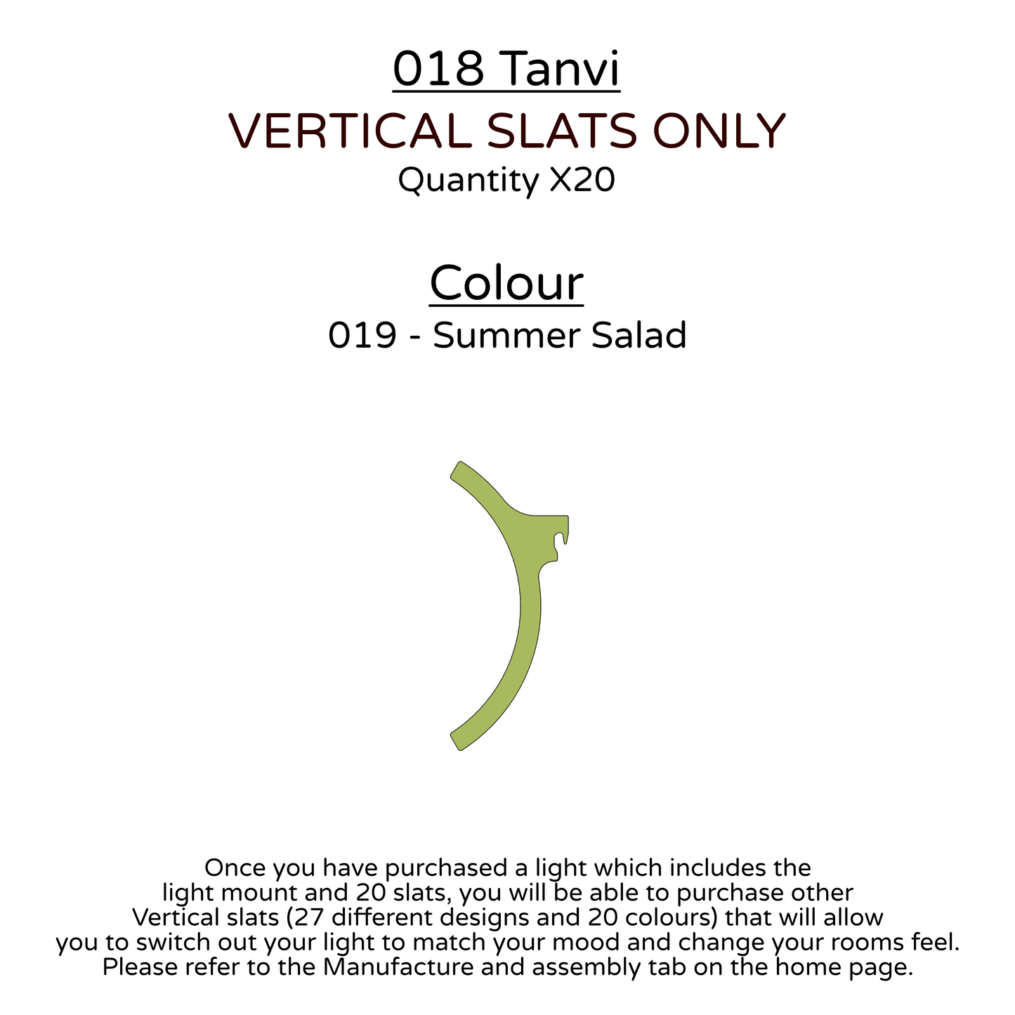 Ceiling Light - Vertical Slats - 018 Tanvi