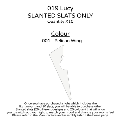 Ceiling Light - Slanted Slats - 019 Lucy