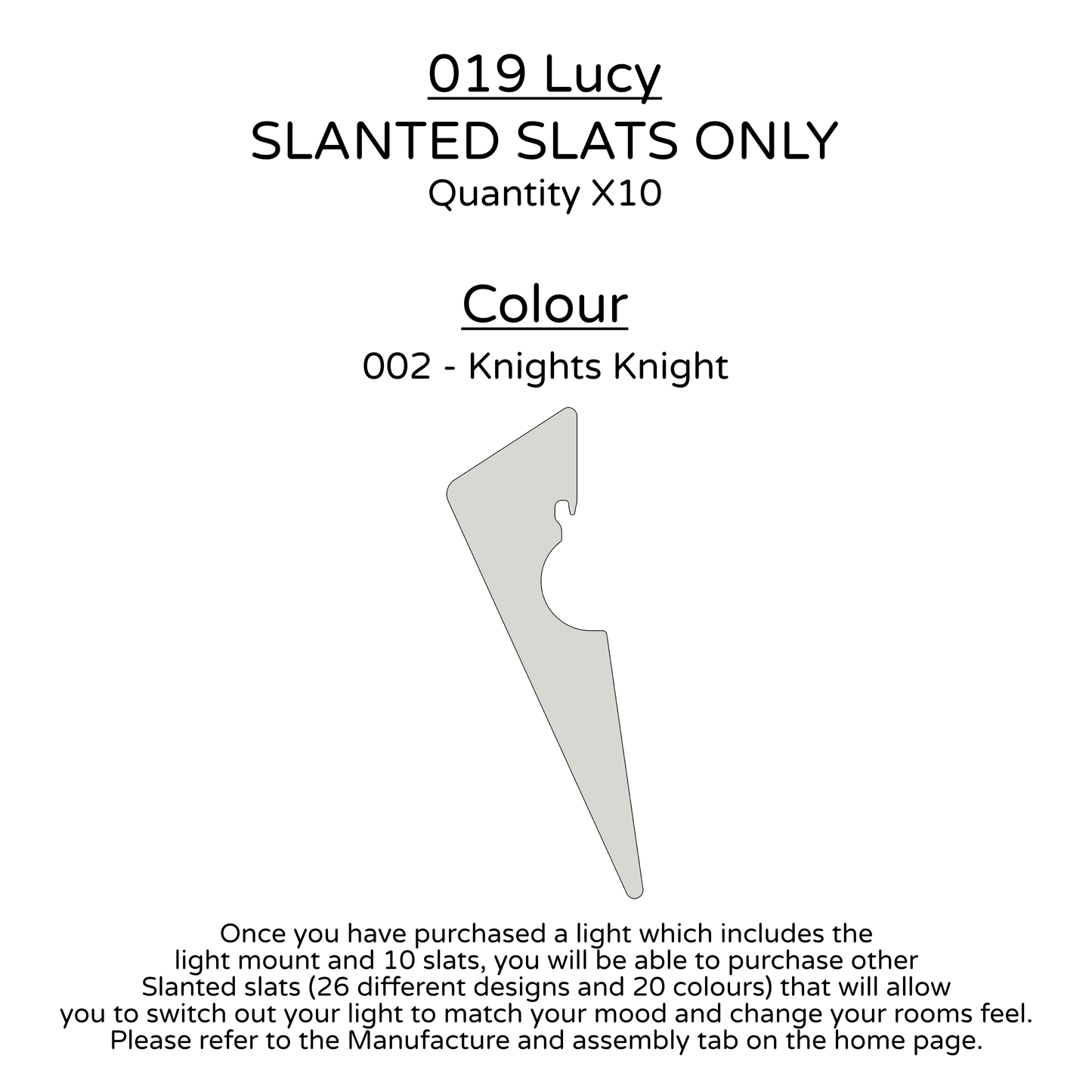 Ceiling Light - Slanted Slats - 019 Lucy