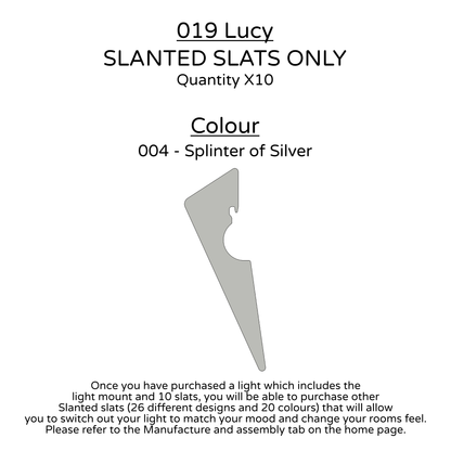 Ceiling Light - Slanted Slats - 019 Lucy