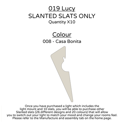 Ceiling Light - Slanted Slats - 019 Lucy