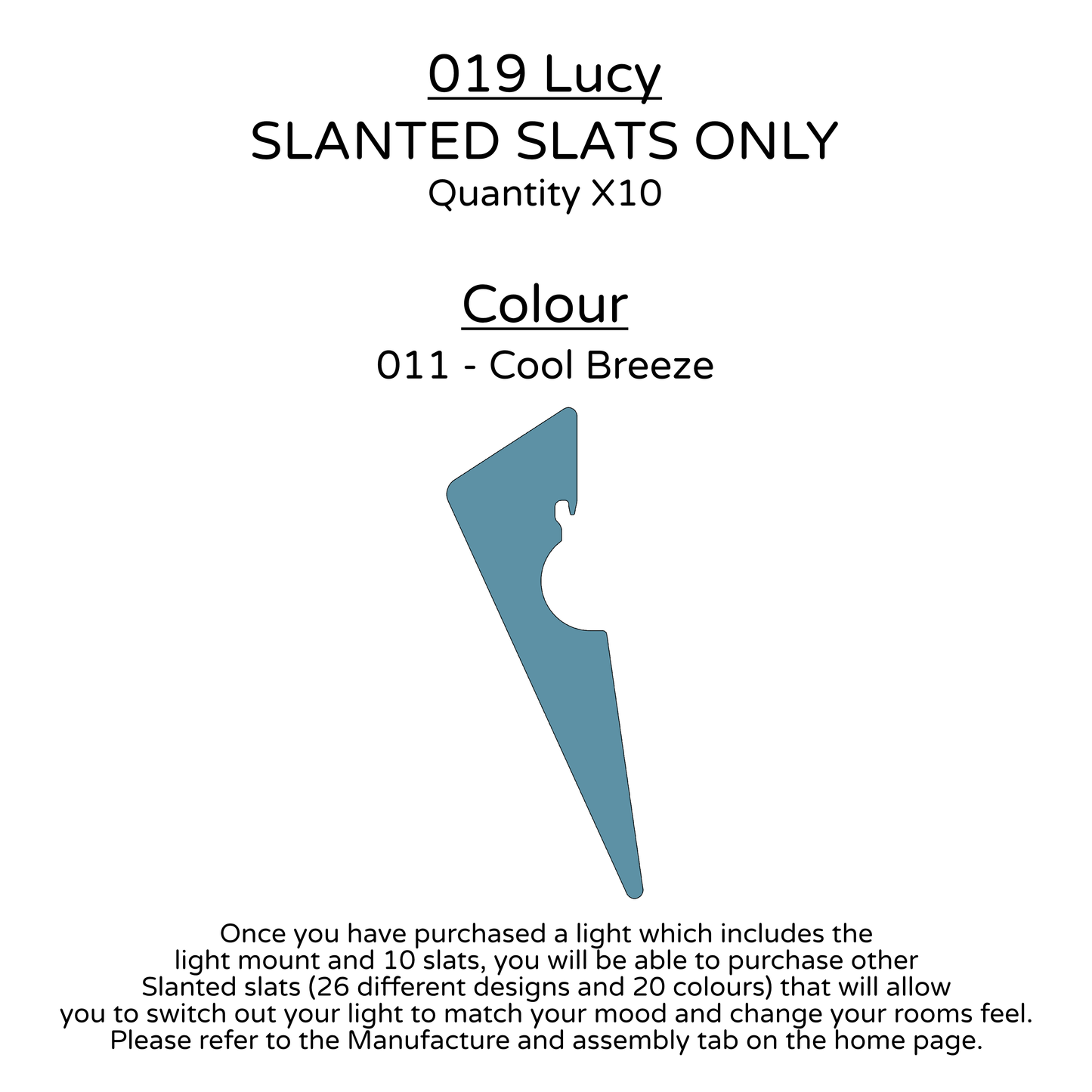 Ceiling Light - Slanted Slats - 019 Lucy