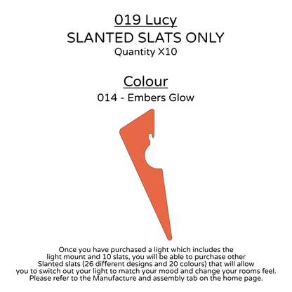 Ceiling Light - Slanted Slats - 019 Lucy