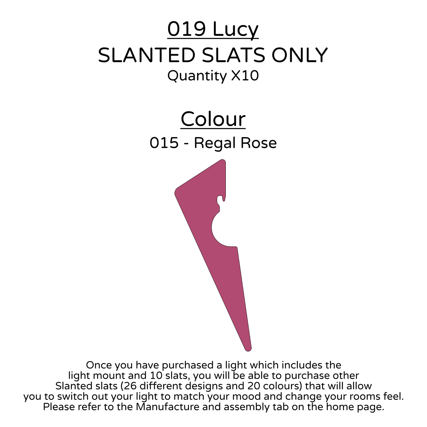 Ceiling Light - Slanted Slats - 019 Lucy