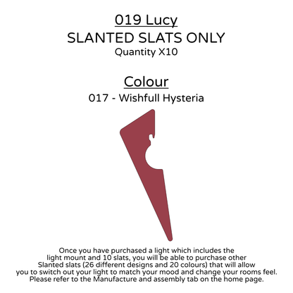 Ceiling Light - Slanted Slats - 019 Lucy
