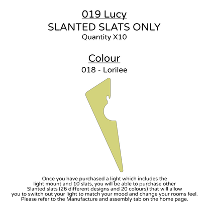 Ceiling Light - Slanted Slats - 019 Lucy