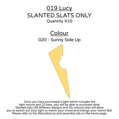 Ceiling Light - Slanted Slats - 019 Lucy