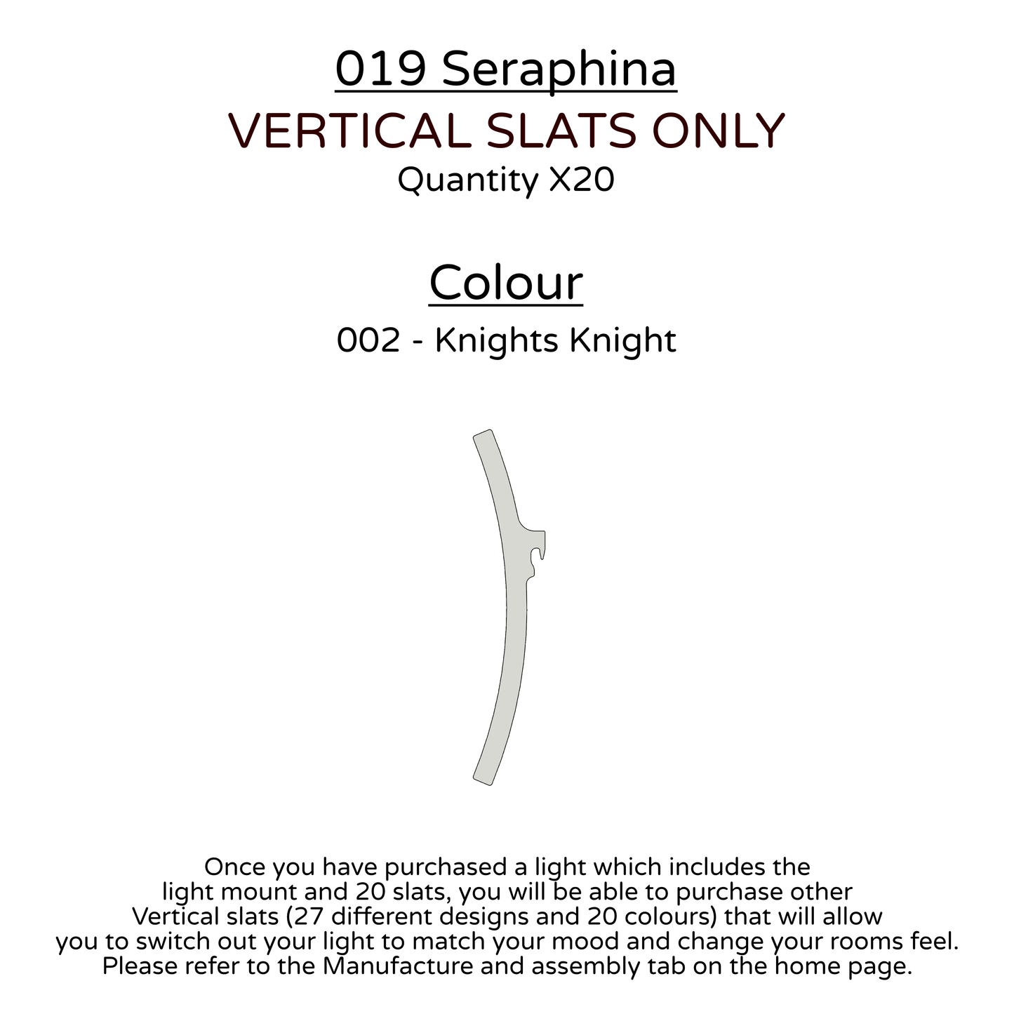 Ceiling Light - Vertical Slats - 019 Seraphina