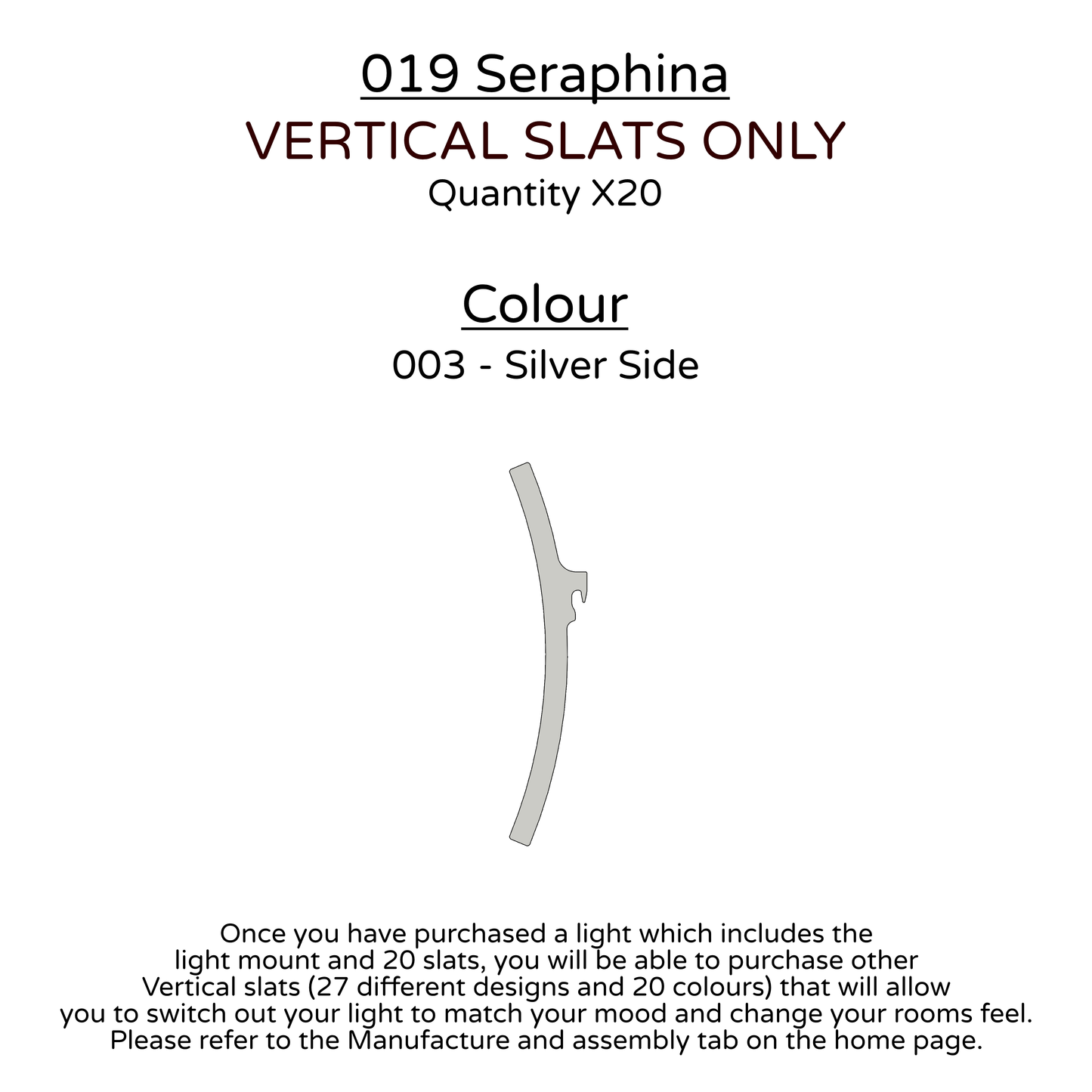 Ceiling Light - Vertical Slats - 019 Seraphina