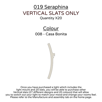 Ceiling Light - Vertical Slats - 019 Seraphina