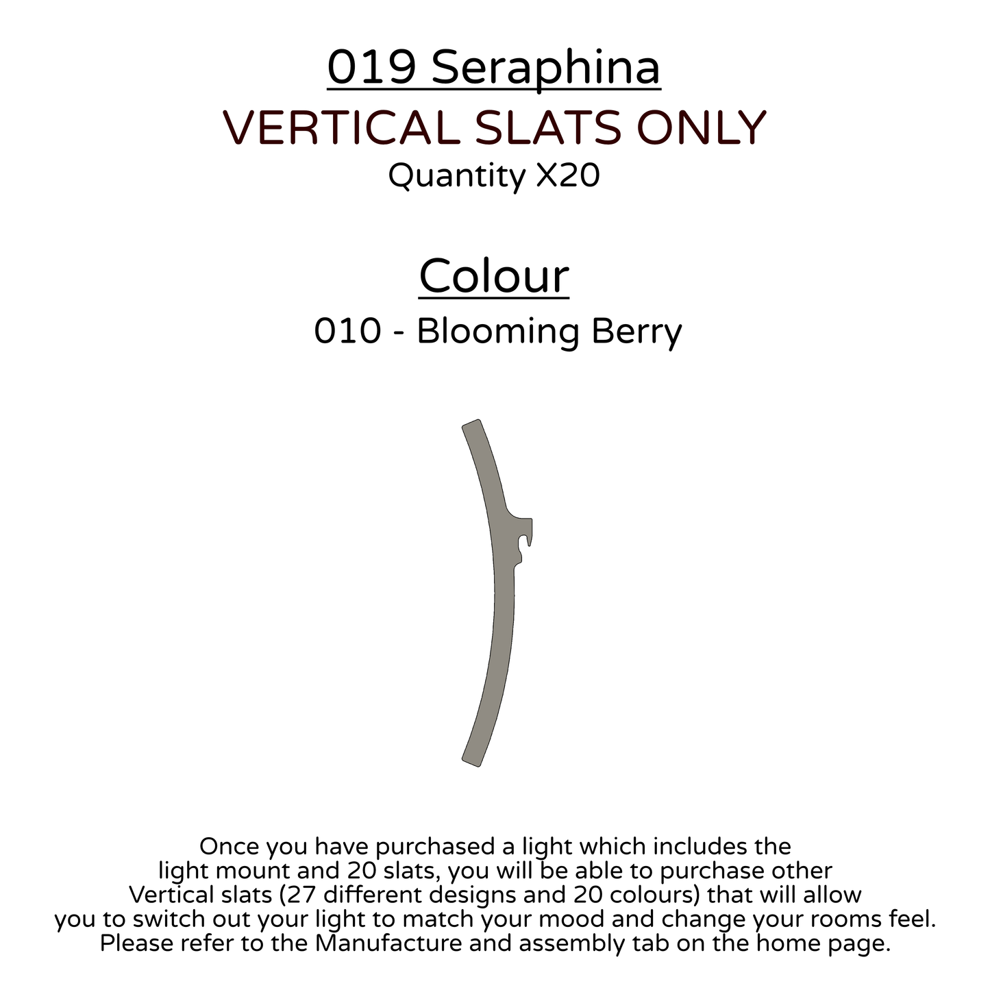 Ceiling Light - Vertical Slats - 019 Seraphina
