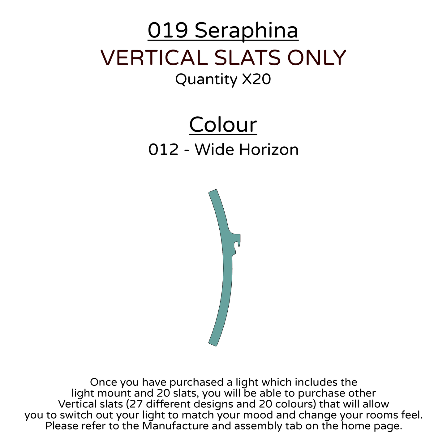 Ceiling Light - Vertical Slats - 019 Seraphina