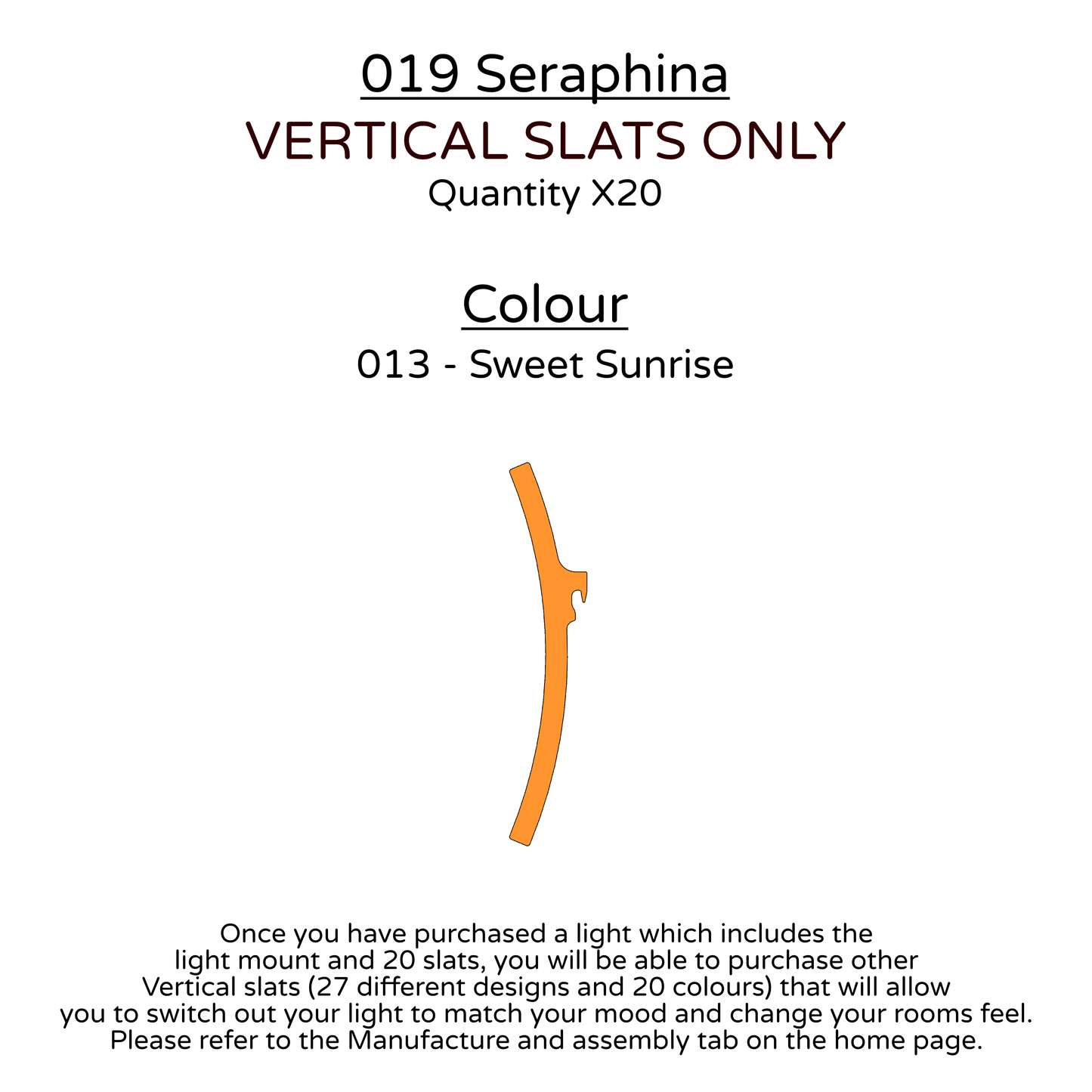 Ceiling Light - Vertical Slats - 019 Seraphina