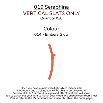 Ceiling Light - Vertical Slats - 019 Seraphina