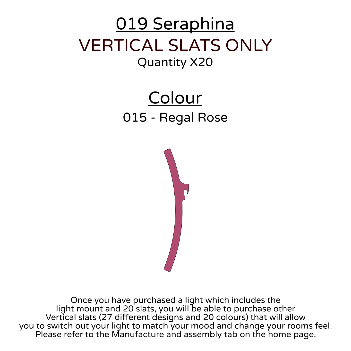 Ceiling Light - Vertical Slats - 019 Seraphina