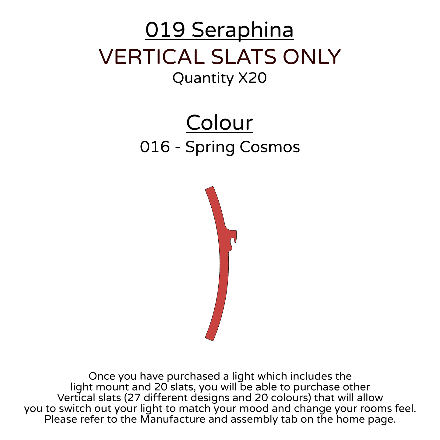 Ceiling Light - Vertical Slats - 019 Seraphina