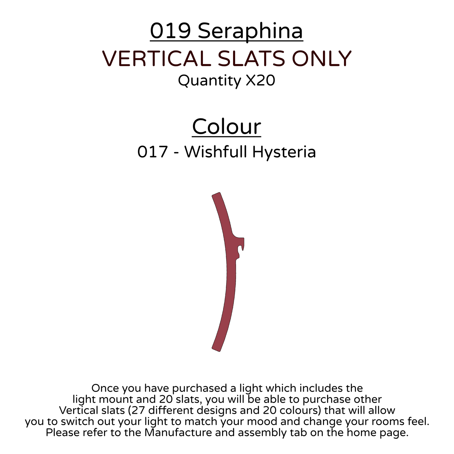 Ceiling Light - Vertical Slats - 019 Seraphina