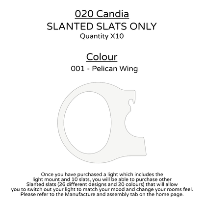 Ceiling Light - Slanted Slats - 020 Candia