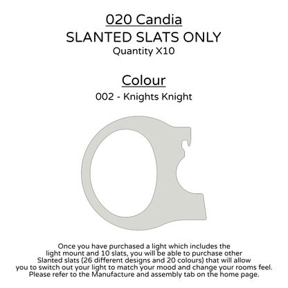 Ceiling Light - Slanted Slats - 020 Candia