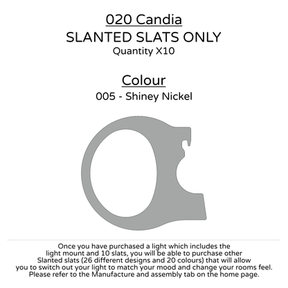 Ceiling Light - Slanted Slats - 020 Candia