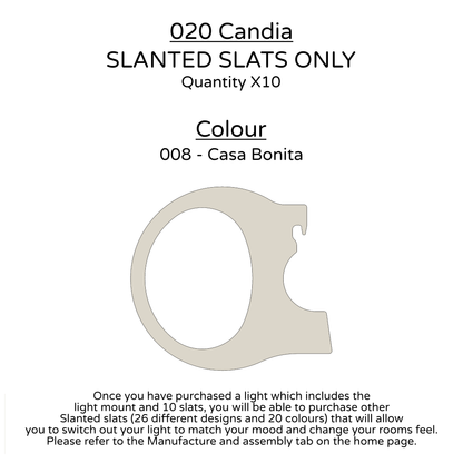 Ceiling Light - Slanted Slats - 020 Candia