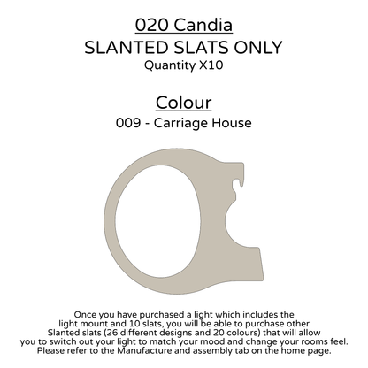 Ceiling Light - Slanted Slats - 020 Candia