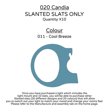 Ceiling Light - Slanted Slats - 020 Candia