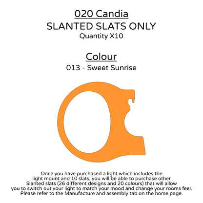 Ceiling Light - Slanted Slats - 020 Candia