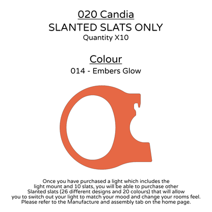 Ceiling Light - Slanted Slats - 020 Candia