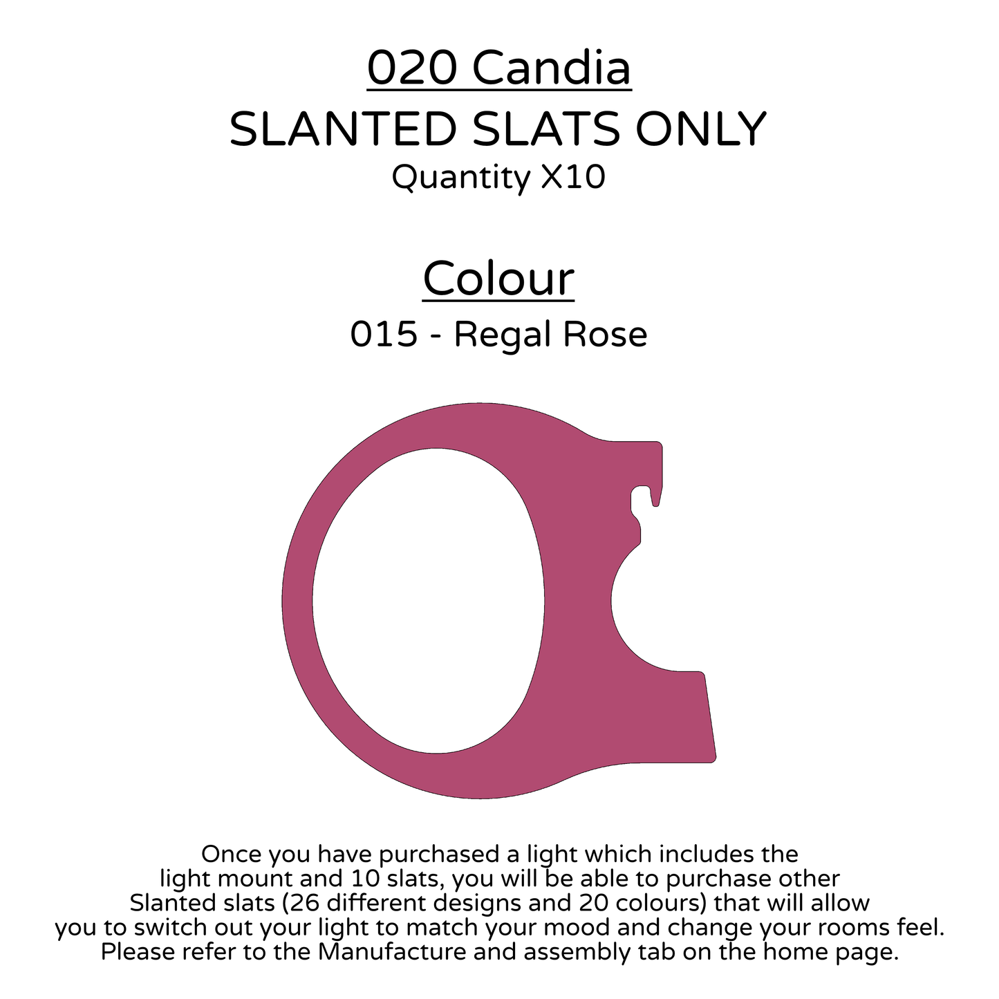 Ceiling Light - Slanted Slats - 020 Candia