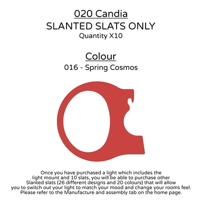 Ceiling Light - Slanted Slats - 020 Candia