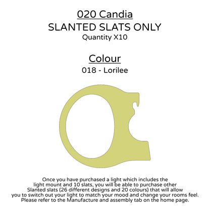 Ceiling Light - Slanted Slats - 020 Candia