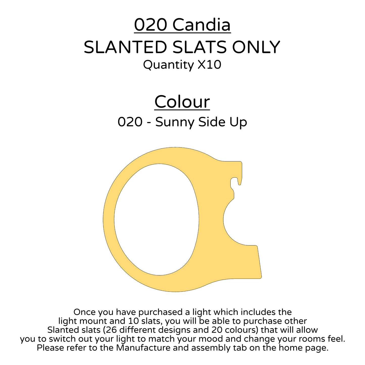 Ceiling Light - Slanted Slats - 020 Candia