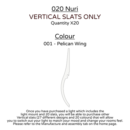 Ceiling Light - Vertical Slats - 020 Nuri