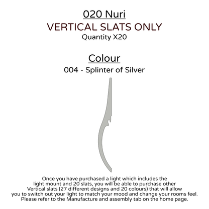 Ceiling Light - Vertical Slats - 020 Nuri