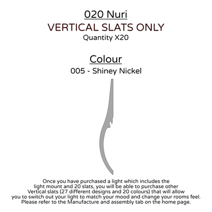 Ceiling Light - Vertical Slats - 020 Nuri