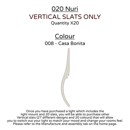 Ceiling Light - Vertical Slats - 020 Nuri
