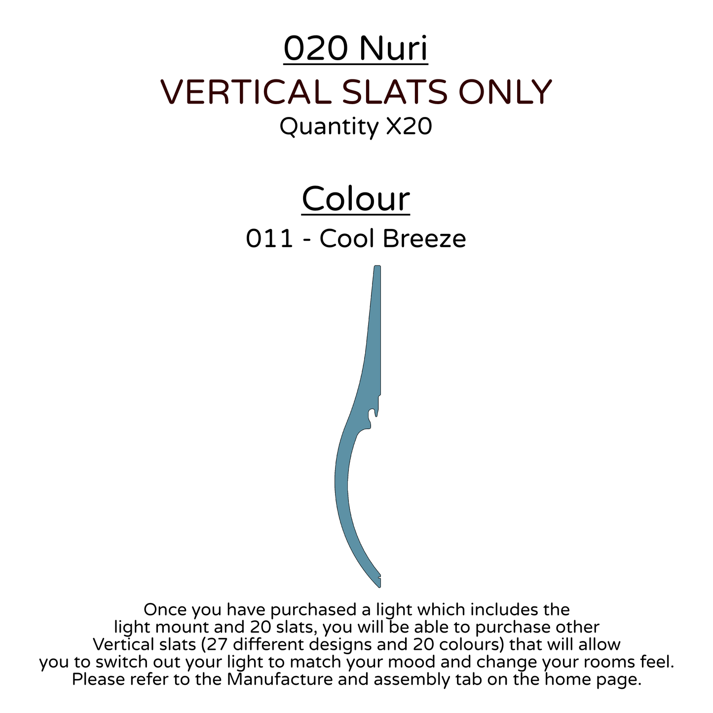 Ceiling Light - Vertical Slats - 020 Nuri