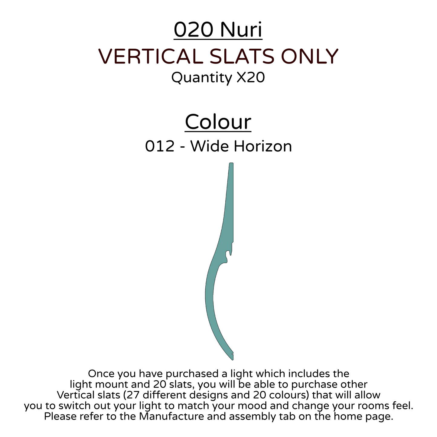 Ceiling Light - Vertical Slats - 020 Nuri