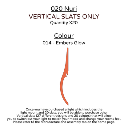 Ceiling Light - Vertical Slats - 020 Nuri