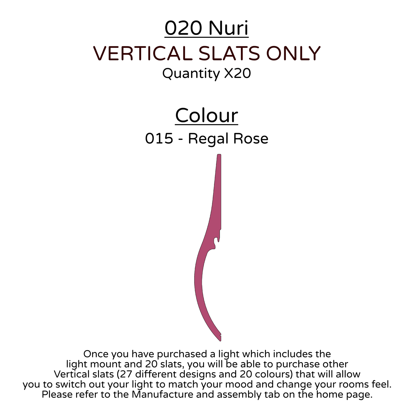 Ceiling Light - Vertical Slats - 020 Nuri