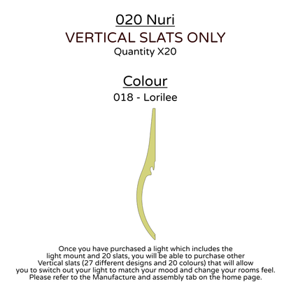 Ceiling Light - Vertical Slats - 020 Nuri
