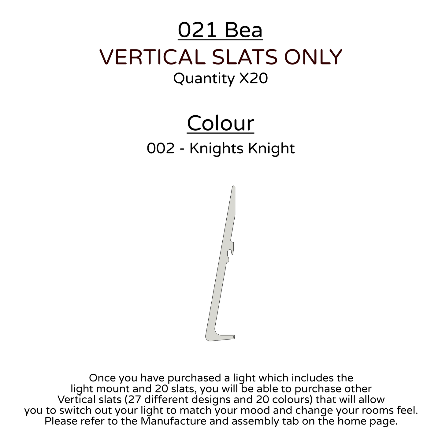 Ceiling Light - Vertical Slats - 021 Bea